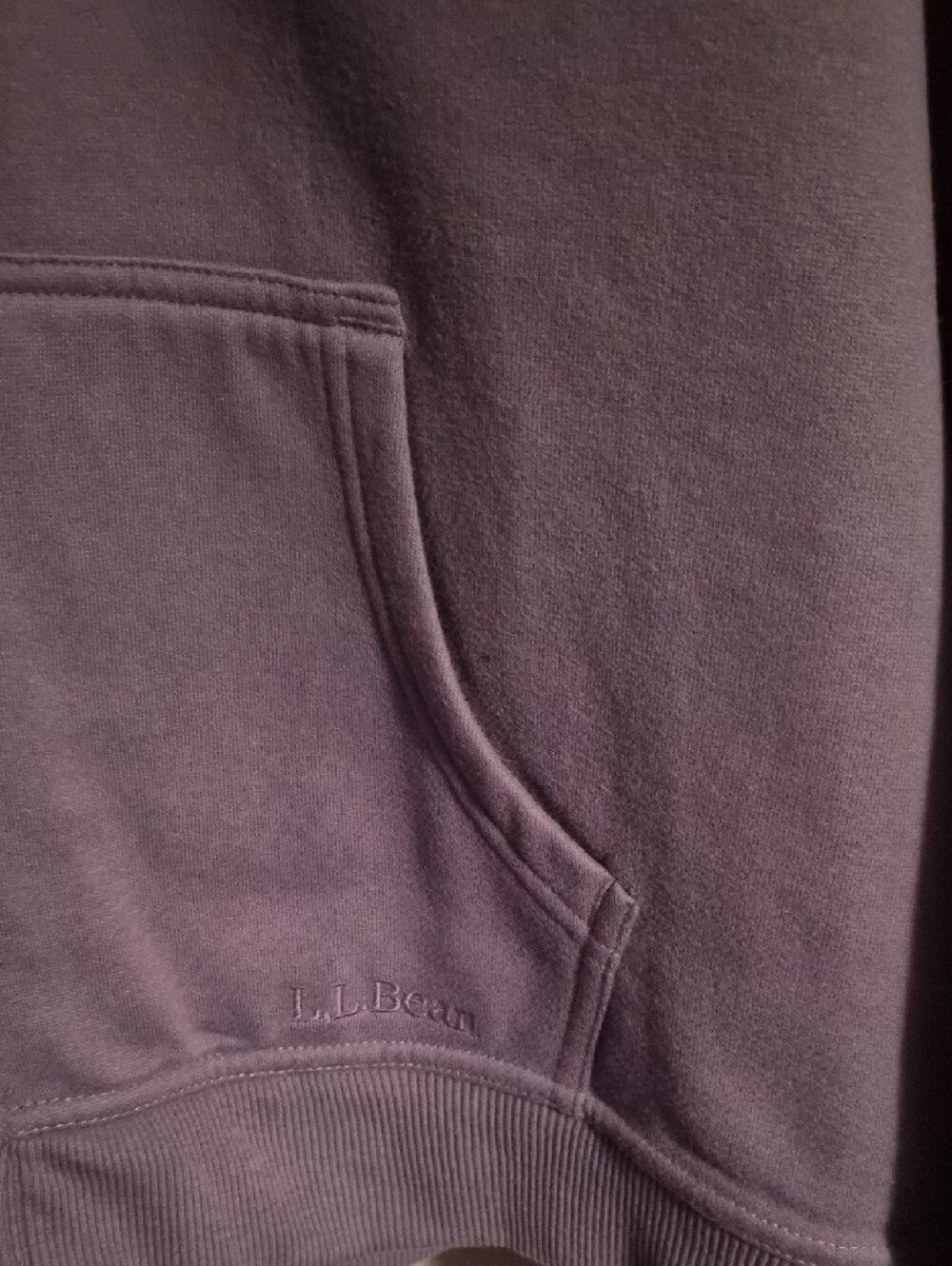 L.L. Bean Lavender Zip Hoodie with White Sherpa Lining - Picture 4 of 6